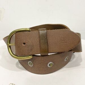 Vintage Joe’s Jeans Mens Genuine‎ Leather Belt Sz Lg Two Buckle Studded Handmade